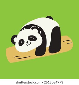 Cute Panda Cartoon Vector, Adorable Animal Character Illustration