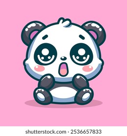Cute Panda Cartoon Vector Art, Illustration and Graphic