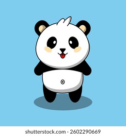 Cute panda cartoon vector. Vector concept illustration for design.
