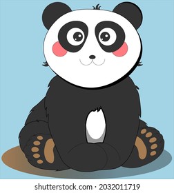 Cute panda cartoon vector icon illustration. animal nature icon concept isolated premium vector. flat cartoon style Free Vector
