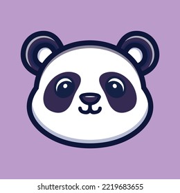 Cute Panda Cartoon Vector Icon Illustration. Flat Cartoon Style