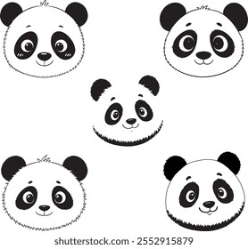 Cute Panda Cartoon Vector Icon Illustration