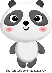 Cute panda cartoon Vector illustration. Chinese bear icons. Cartoon panda.