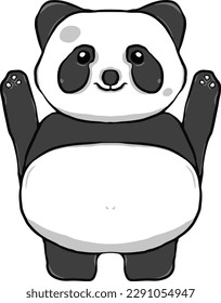 cute panda cartoon vector illustration