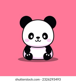 Cute panda Cartoon Vektorgrafik.