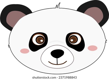 Cute panda cartoon. Vector illustration.