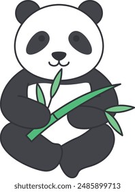 cute panda cartoon vector illustration