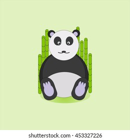 Cute panda cartoon vector illustration, EPS 10