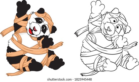 cute panda character, perfect for your design