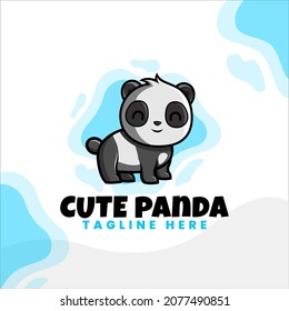cute panda character vector design