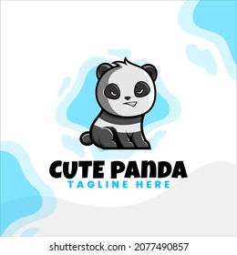 cute panda character vector design
