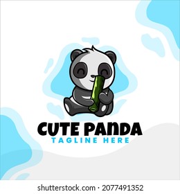 cute panda character vector design
