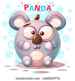 Cute panda characters - cartoon illustration. Vector eps 10
