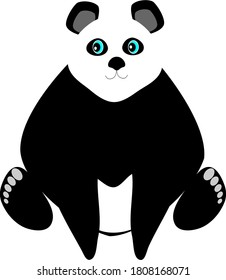 Cute panda. Children's illustration. Vector graphics.
