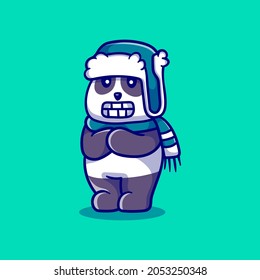 cute panda is chilled illustration, suitable for t-shirt or mascot design