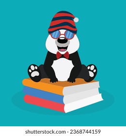 Cute Panda Clipart Vector Design