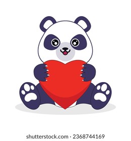 Cute Panda Clipart Vector Design