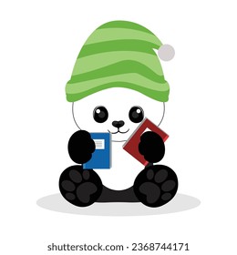 Cute Panda Clipart Vector Design