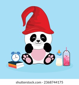 Cute Panda Clipart Vector Design