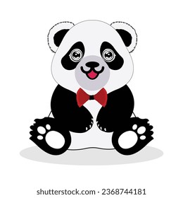 Cute Panda Clipart Vector Design