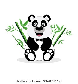 Cute Panda Clipart Vector Design