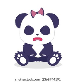 Cute Panda Clipart Vector Design
