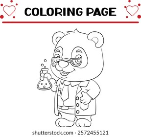 cute panda coloring page for kids