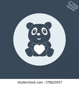 cute panda couple in love