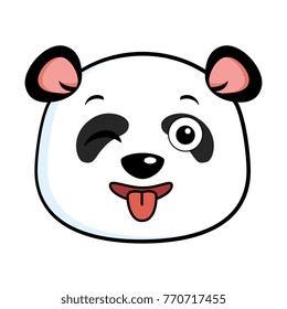 cute panda crazy emoji kawaii