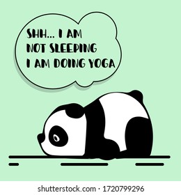 cute panda doing yoga happy yoga day