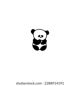 cute panda doodle illustration vector