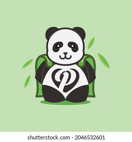 Cute Panda Doodle Super Hero