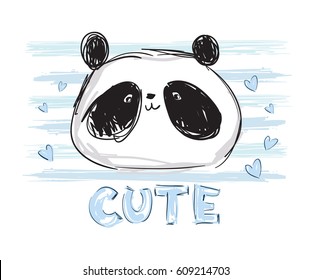 cute panda drawing