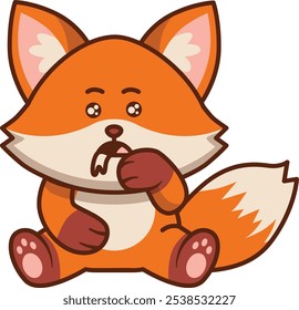 Nette Panda Drooling mit Händen auf den Wangen Illustration