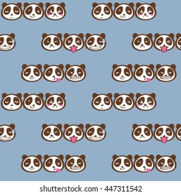 Cute Panda Emoji - pattern