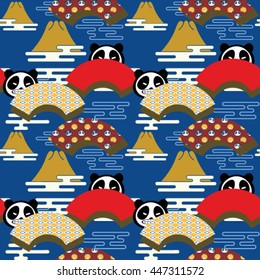 Cute Panda Emoji - pattern