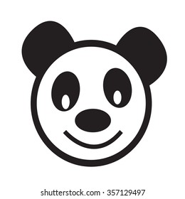 Cute panda emotion Icon Illustration sign design