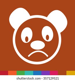 Cute panda emotion Icon Illustration sign design