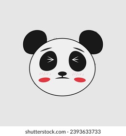 Cute Panda mit Emotionen, Vektordesign
