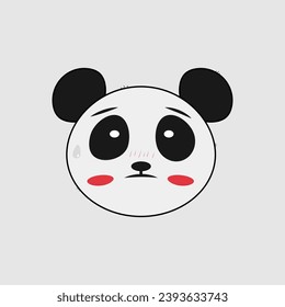 Panda lindo con emociones, diseño vectorial
