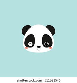 Cute panda face