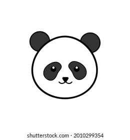 Cute Panda Face Black White Stock Vector (Royalty Free) 2010299354 ...