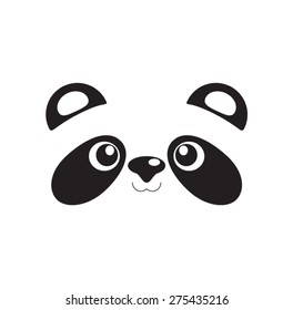 Cute Panda Face For Cover Book Design