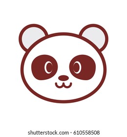cute panda face image vector illustration eps 10