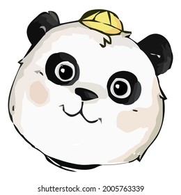 Cute Panda Face, Perfect  for illustration, design, pattern, etc