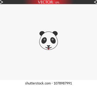 Cute Panda Face. Vector Art
