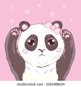 Cute Panda Face Vector Icon
