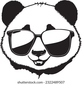 Cute Panda Face Vector Icon, Illustration, can be kids or babies t shirt design. separate layer to change the color of the face.