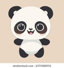 Cute Panda Face Vector Icon