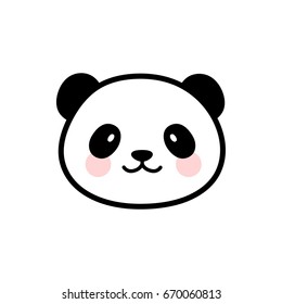 Simple vector illustration of a cute panda